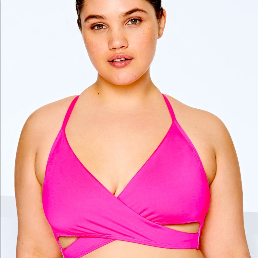 Red Swim to Gym Crossed Bra